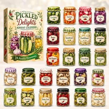 Garden Pickles Advent Calendar 2026 - 24-Day Countdown, Acrylic Charms Every Day Bring New Suprises