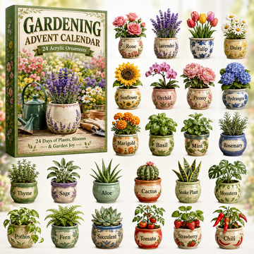 Gardening Plants Advent Calendar 2026 24 Day Festive Countdown Acrylic Charms Blind Box Gift For Gardening Lovers