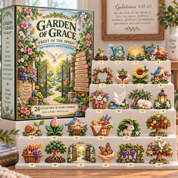 Garden of Grace Advent Calendar 2026 - 24-Day Countdown, Acrylic Charms