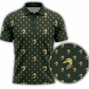 Mallard Duck Polo Shirt Hunter Dad Father's Day Gift VA1101