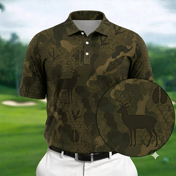 Deer Hunting Men Polo Shirt