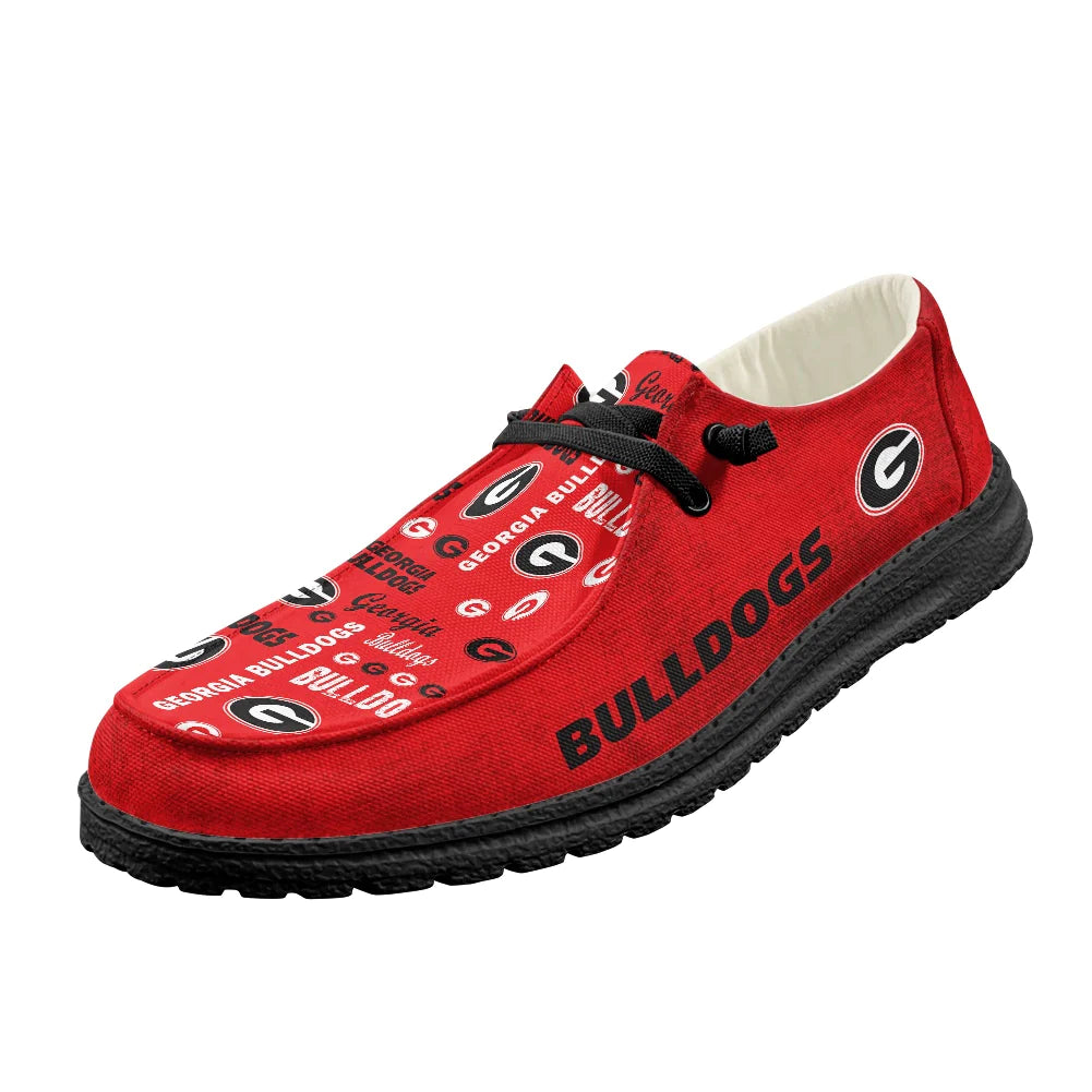 Georgia Bulldogs Loafers - Inspired By Hey Dude Shoes Style