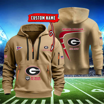 Georgia Bulldogs Quarter Zip Hoodie Style