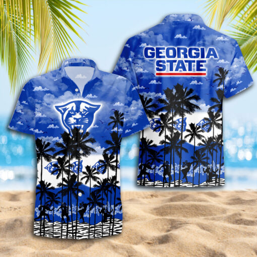Georgia State Panthers Hawaiian Shirt Trending Summer.