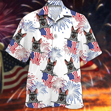German Shepherd Independence Day Aloha Hawaiian Shirts For Summer, 4th Of July Apparel Aloha Hawaiian Shirt For Men Women, Gift For Dog Lovers