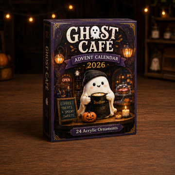 Ghost Cafe Advent Calendar 2026 24 Day Festive Countdown Acrylic Charms Blind Box Gift For Family Friends