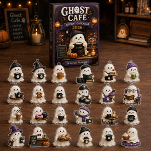 Ghost Cafe Advent Calendar 2026 24 Day Festive Countdown Acrylic Charms Blind Box Gift For Family Friends