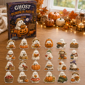 Ghost In The Pumpkin Patch Advent Calendar 2026 24 Day Festive Countdown Acrylic Charms Blind Box Gift For Family Friends