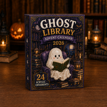 Ghost Library Advent Calendar 2026 24 Day Festive Countdown Acrylic Charms Blind Box Gift For Family Friends