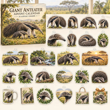 Giant Anteater Advent Calendar 2026 - 24-Day Countdown, Acrylic Charms