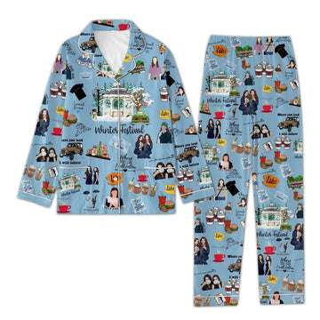 Gilmore Girls Pajamas Set, Lukes Coffee Pajamas Christmas, Lukes Diner Womens Pajamas, Stars Hollow Holiday Pajamas, Winter Festival