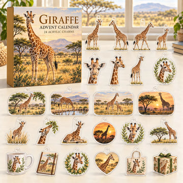 Giraffe Advent Calendar 2026 - 24-Day Countdown, Acrylic Charms