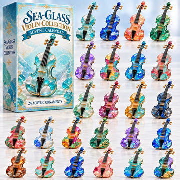 Glass Violin Advent Calendar 2026 - 24-Day Countdown, Acrylic Charms