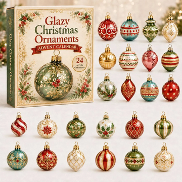 Glazy Chrismast Advent Calendar 2026 - 24-Day Countdown, Acrylic Charms Every Day Bring New Suprises