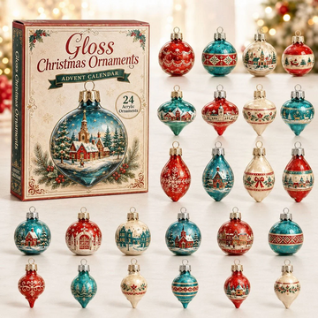 Gloss Chrismast Advent Calendar 2026 - 24-Day Countdown, Acrylic Charms Every Day Bring New Suprises