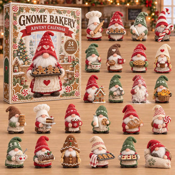 Gnome Bakery Advent Calendar 2026 - 24-Day Countdown, Acrylic Charms