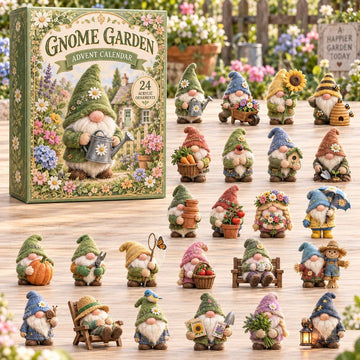 Gnome Garden Advent Calendar 2026 - 24-Day Countdown, Acrylic Charms