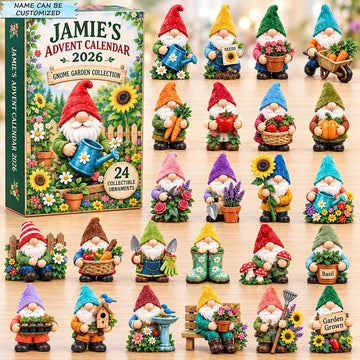 Gnome Garden Life advent calendar 2026 - 24-Day Countdown, Acrylic Charms