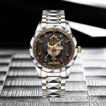 Gold Agate Customized Watch - Personalized Name - Demonstrate Noble