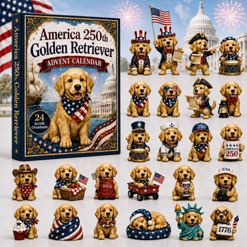 Golden Retriever Advent Calendar 2026 - 24-Day Countdown, Acrylic Charms Every Day Bring New Suprises