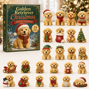 Golden Retriever Christmas Advent Calendar 2026 - 24-Day Countdown, Acrylic Charms Every Day Bring New Suprises