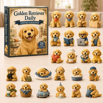 Golden Retriever Daily Advent Calendar 2026 - 24-Day Countdown, Acrylic Charms Every Day Bring New Suprises