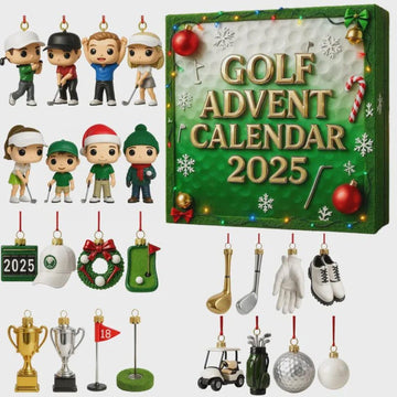 Golf Advent Calendar 2026 24 Day Mini Golfer Golf Themed Ornament Christmas Countdown Gift