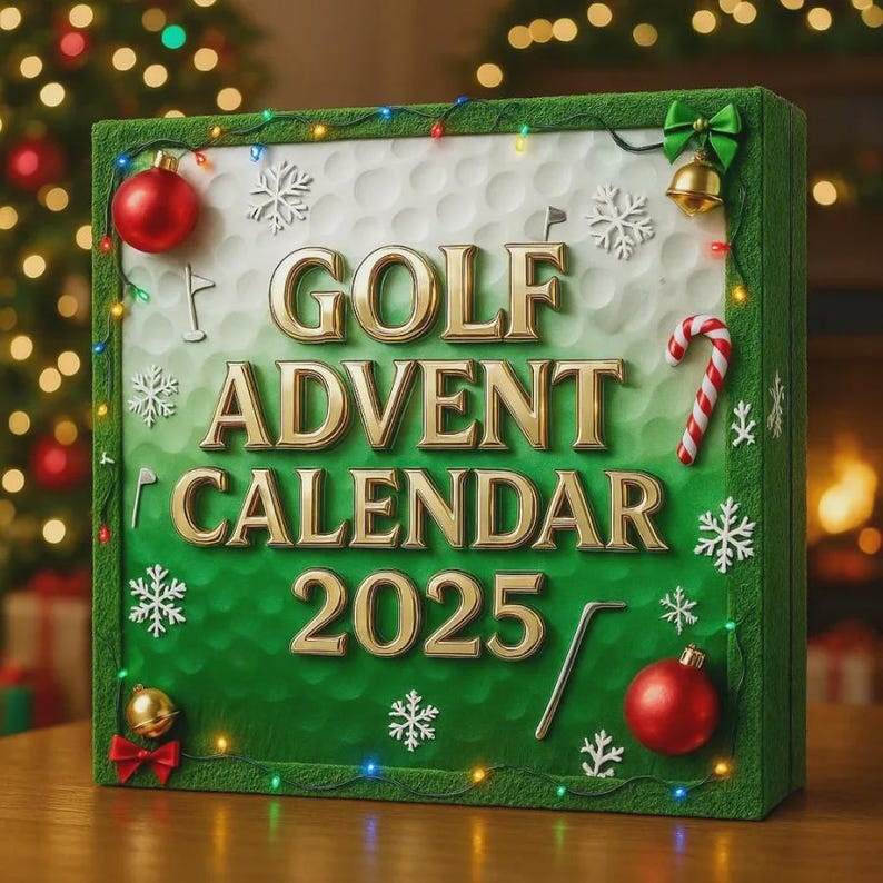 Golf Advent Calendar 2026 24 Day Mini Golfer Golf Themed Ornament Christmas Countdown Gift