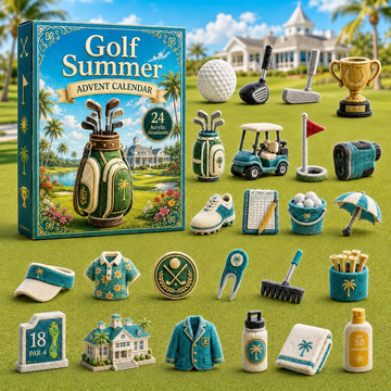 Golf Summer Advent Calendar 2026 - 24-Day Countdown, Acrylic Charms Every Day Bring New Suprises