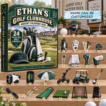 Golf advent calendar 2026 - 24-Day Countdown, Acrylic Charms