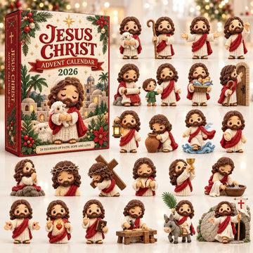 Good Shepherd Jesus Christ advent calendar 2026 - 24-Day Countdown, Acrylic Charms
