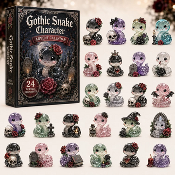 Gothic Snake Advent Calendar 2026 - 24-Day Countdown, Acrylic Charms Every Day Bring New Suprises