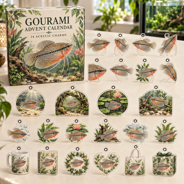 Gourami Advent Calendar 2026 - 24-Day Countdown, Acrylic Charms Every Day Bring New Suprises
