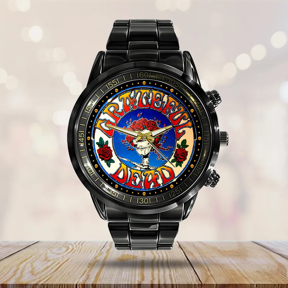 Grateful Dead Black Stainless Steel Watch – NGHIAVT5211