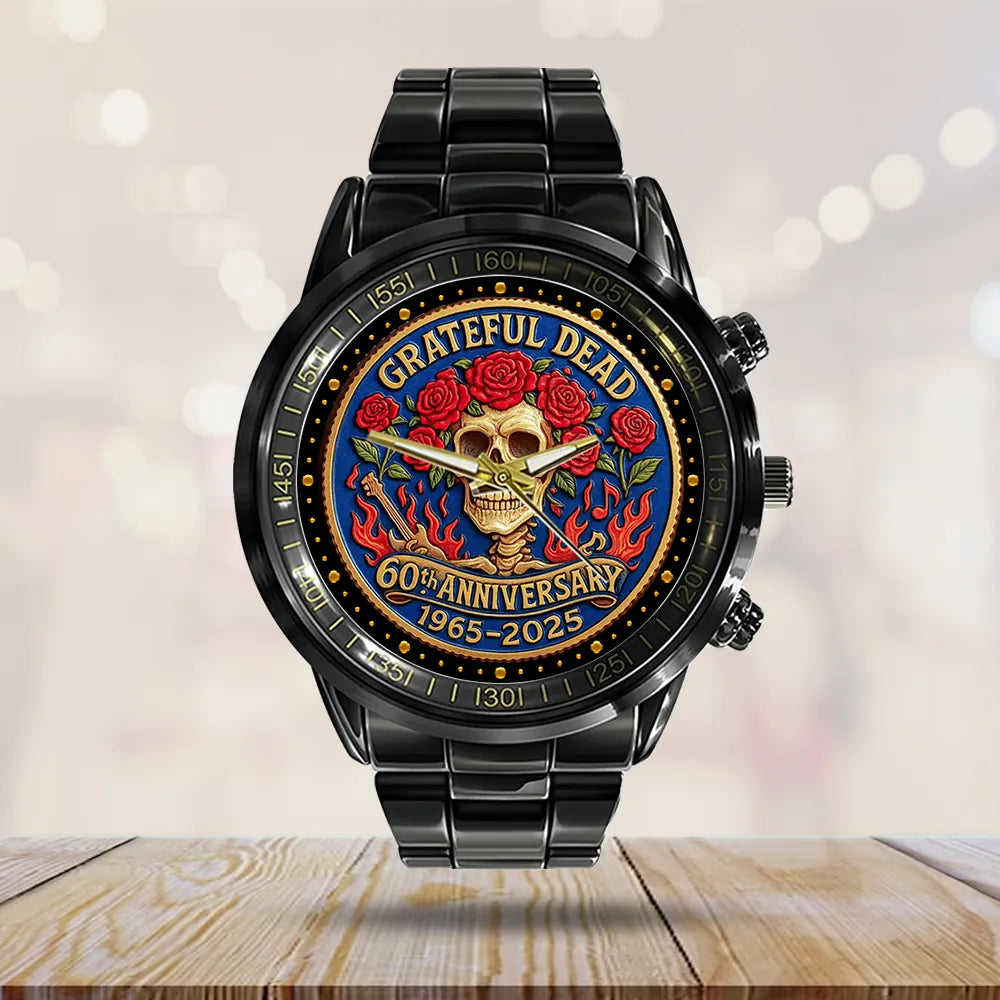 Grateful Dead Black Stainless Steel Watch – NGHIAVT5212