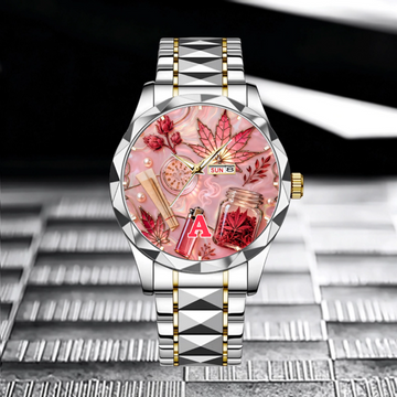 Green Magic Leaf Customized Watch - Personalized Name – Gift For HimHer