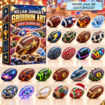 Gridiron Art Advent Calendar 2026 - 24-Day Countdown, Acrylic Charms Every Day Bring New Suprises