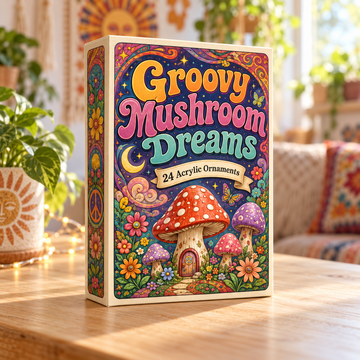 Groovy Mushroom Dreams Advent Calendar 2026 24 Day Festive Countdown Acrylic Charms Blind Box Gift For Nature Lovers
