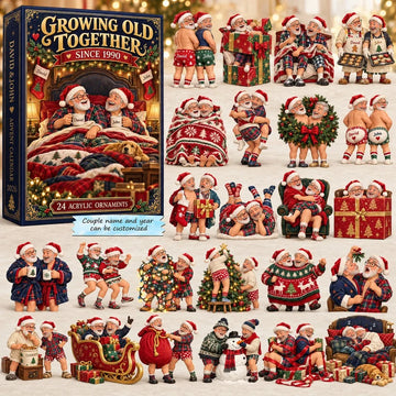 Growing Old Together His Love Advent Calendar 2026 - 24-Day Countdown, Acrylic Charms