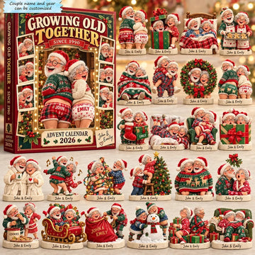 Growing Old Together Memories Advent Calendar 2026 - 24-Day Countdown, Acrylic Charms