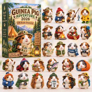 Guinea Pig Adventure Advent Calendar 2026 - 24-Day Countdown, Acrylic Charms