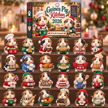 Guinea Pig Kitchen Advent Calendar 2026 - 24-Day Countdown, Acrylic Charms
