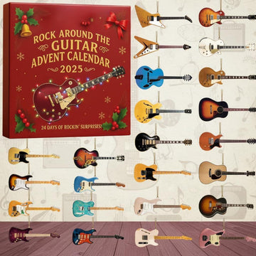Guitar Advent Calendar 2026 Limited Edition 24 Mini Instrument Ornaments Box Music Lovers Rock And Roll Christmas Countdown Gift