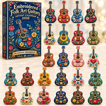 Guitar Country Rhythm Advent Calendar 2026 - 24-Day Countdown, Acrylic Charms