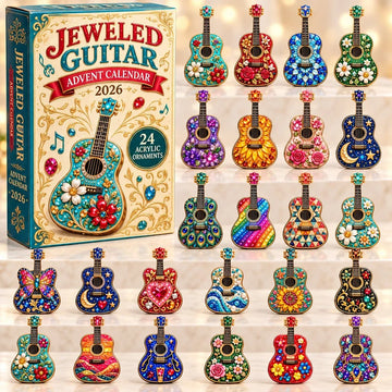 Guitar Music Soul Advent Calendar 2026 - 24-Day Countdown, Acrylic Charms