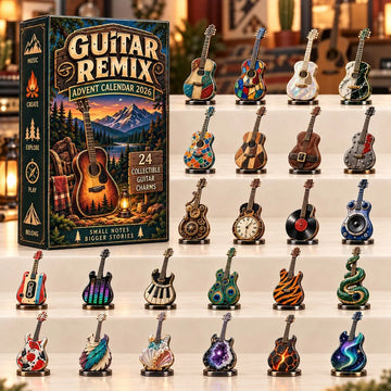 Guitar Remix Advent Calendar 2026 - 24-Day Countdown, Acrylic Charms