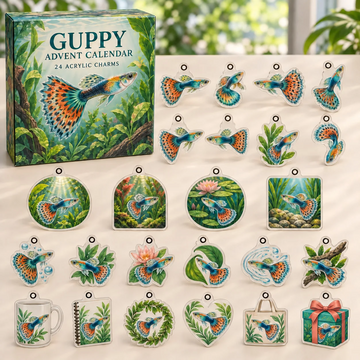 Guppy Advent Calendar 2026 - 24-Day Countdown, Acrylic Charms Every Day Bring New Suprises