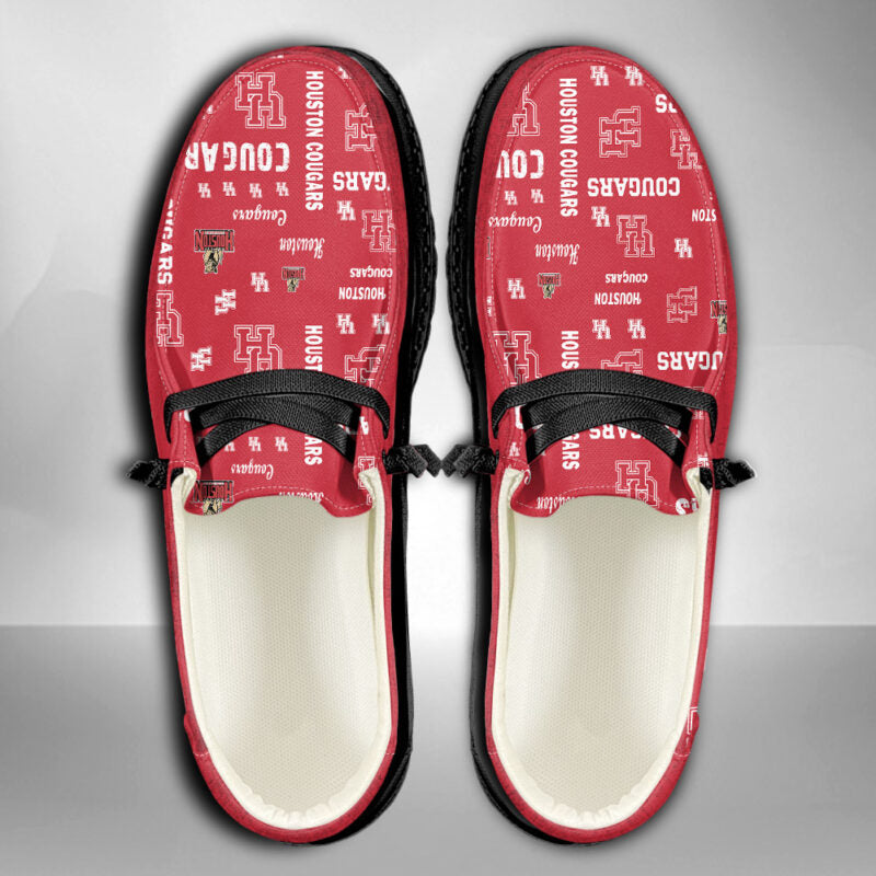 Houston Cougars Hey Dude Shoes, NCAA Shoes -NCAA Pattern For All Teams Custom Name Shoes - Ingenious Gifts Your Whole Family