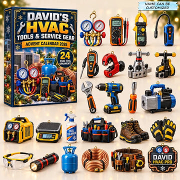 HVAC Tool Advent Calendar 2026 - 24-Day Countdown, Acrylic Charms