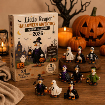 Halloween Advent Calendar Little Reaper Duck Decor 24 Costume Ducks Acrylic Halloween Display Spooky Home Decor Halloween Gift Mystery Box